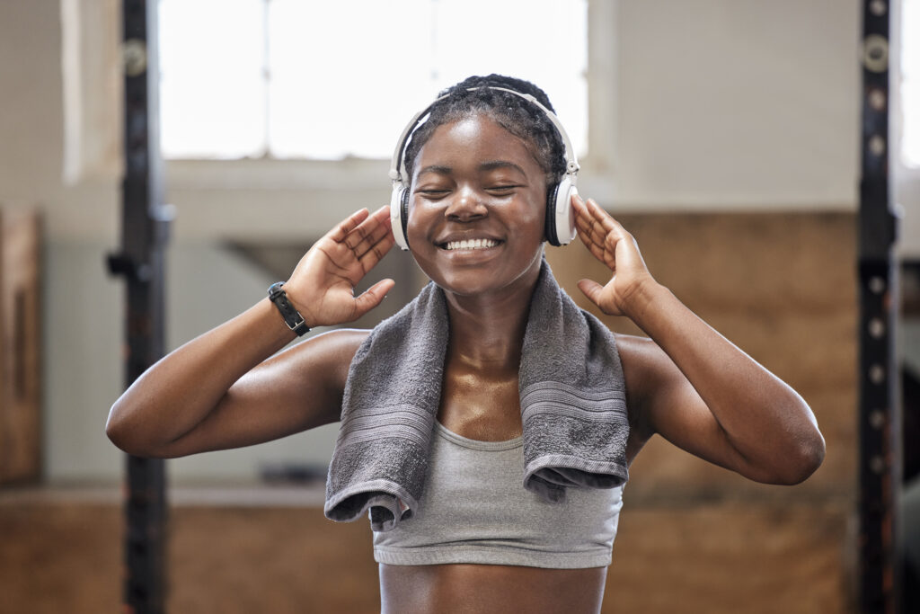 energy-fitness-and-music-with-happy-black-athlete-2023-11-27-05-23-53-utc