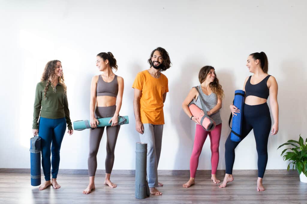 Portrait of a people of a yoga class
