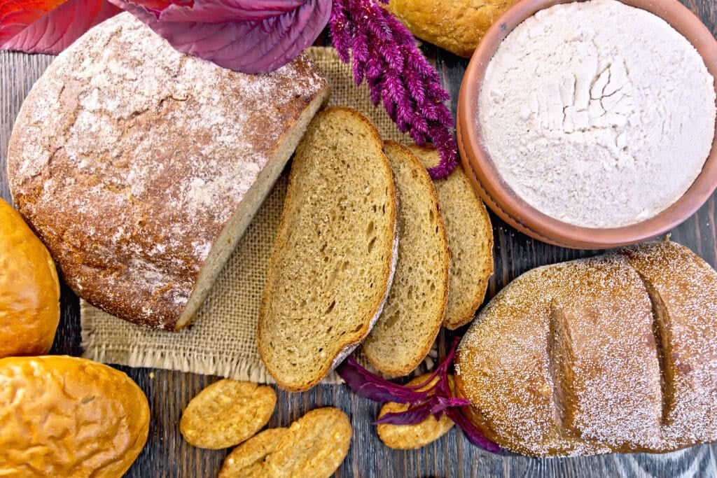 bread on a flat surface