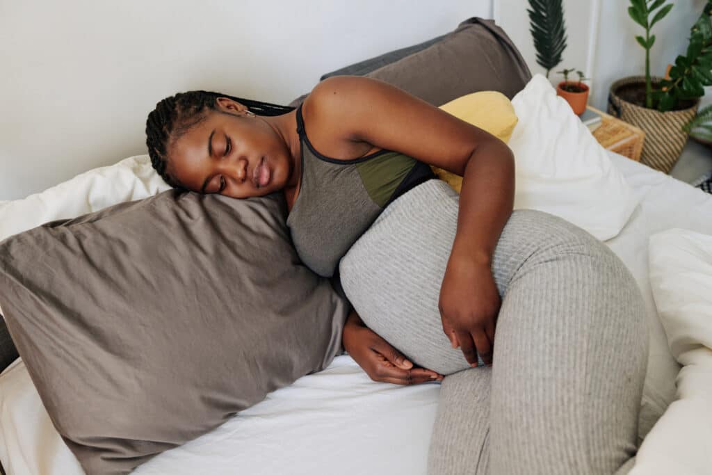 Woman worried about her future baby